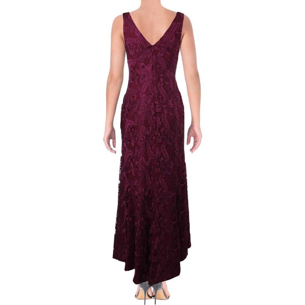 LAUREN RALPH LAUREN Womens Floral Lace Gown Size 2